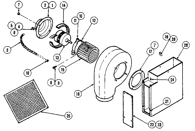 Kenmore 22308(1988) blower plenum diagram