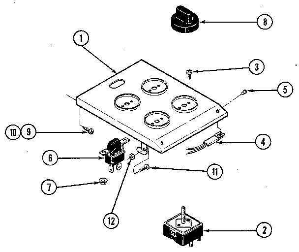 Kenmore 22307(1988) escutcheon assembly diagram