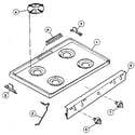 Tappan 32-1048 main top section diagram