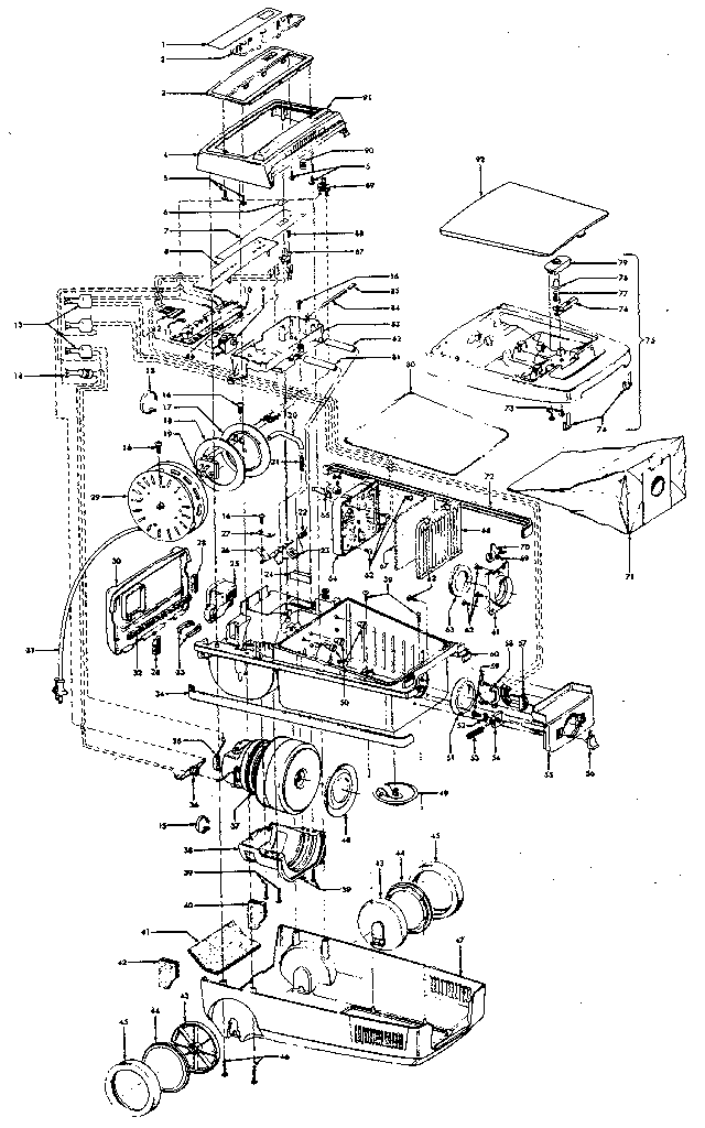 Kenmore 28843 main assembly diagram