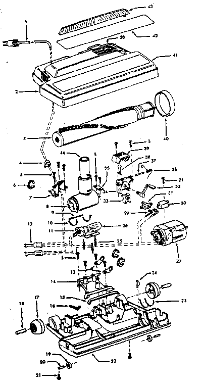 Kenmore 28843 power nozzle diagram