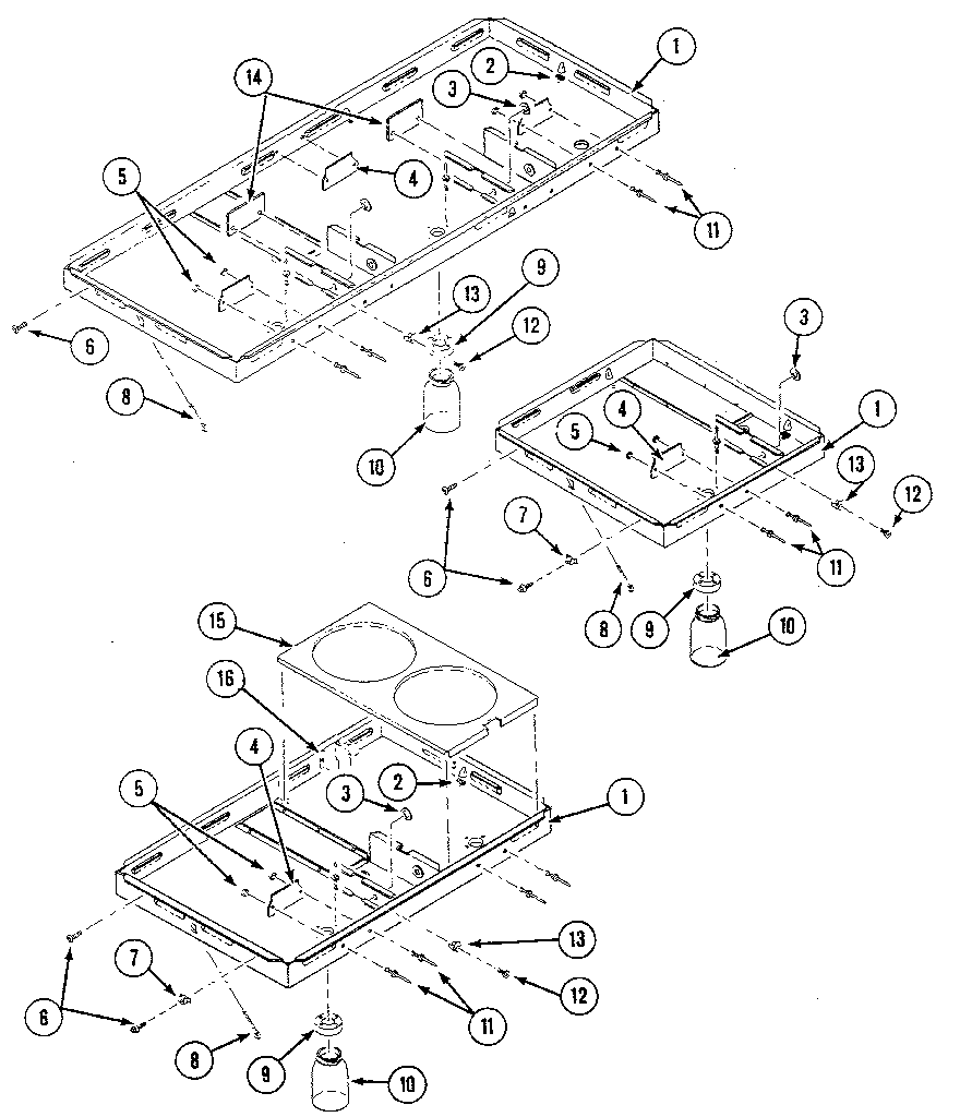 Kenmore 22302(1988) burner box assembly diagram