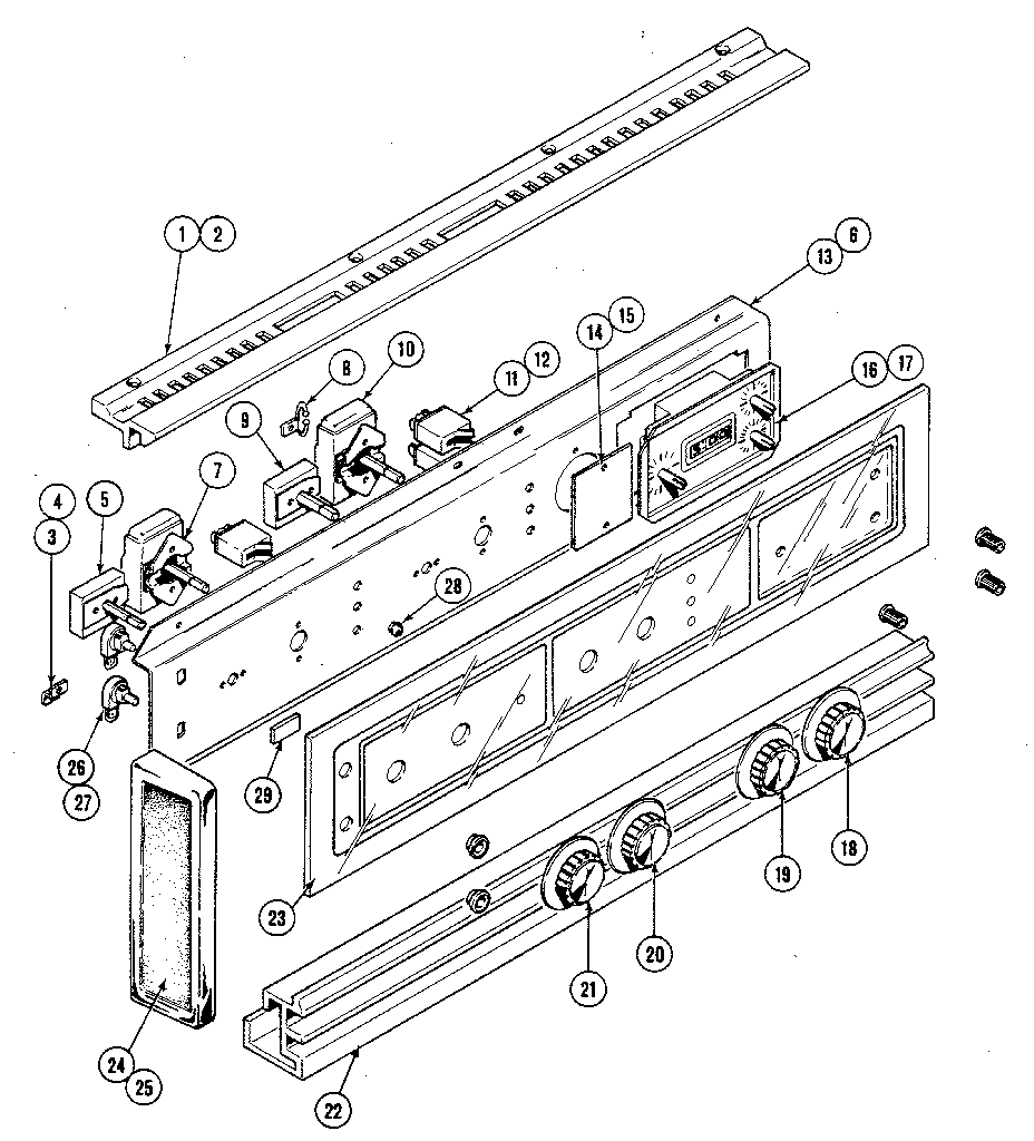 Kenmore 21243(1988) control panel diagram