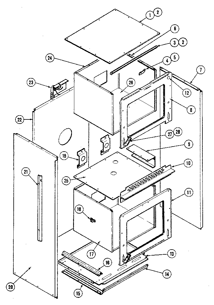 Kenmore 21243(1988) basic body diagram