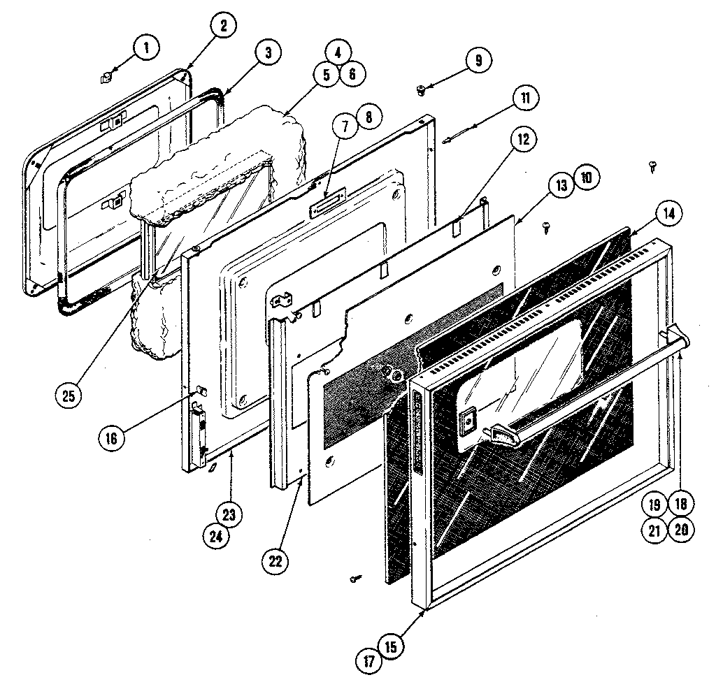 Kenmore 21243(1988) doors diagram