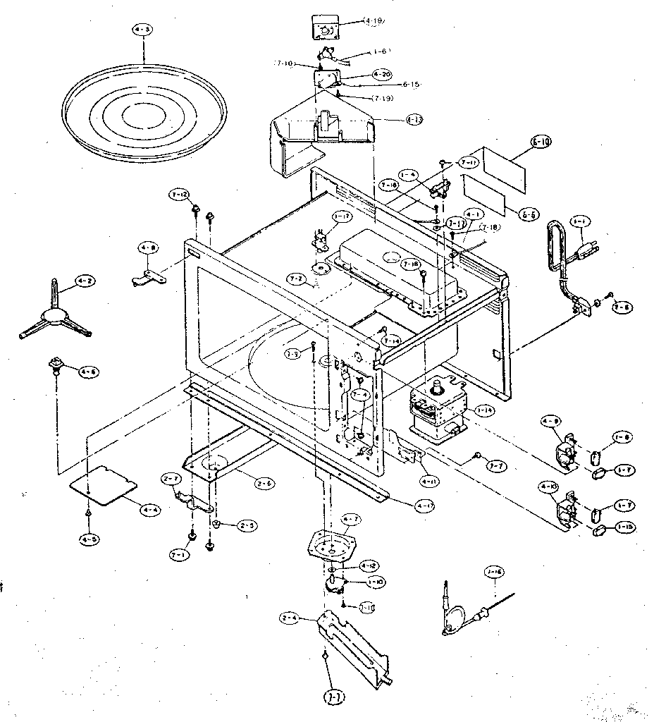 Sharp R-5H80 oven diagram
