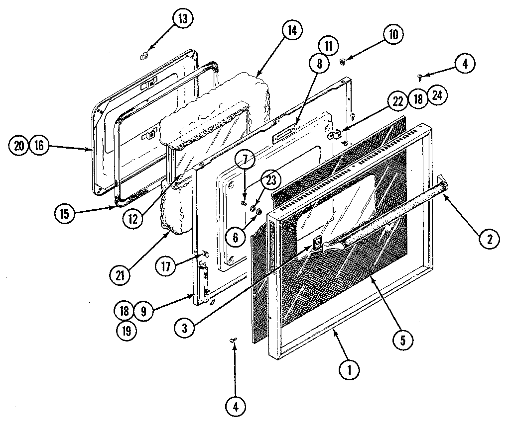 Kenmore 20215(1988) door diagram