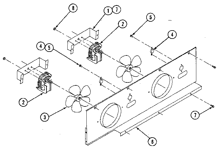 Kenmore 20215(1988) blower motors - cooling fan diagram