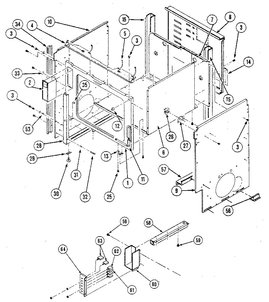Kenmore 20234(1988) basic body assembly - circuit breaker diagram