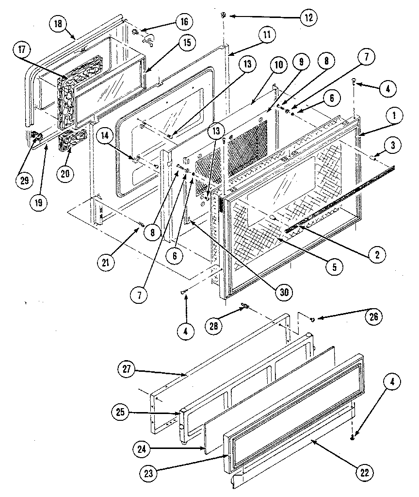Kenmore 20234(1988) door diagram