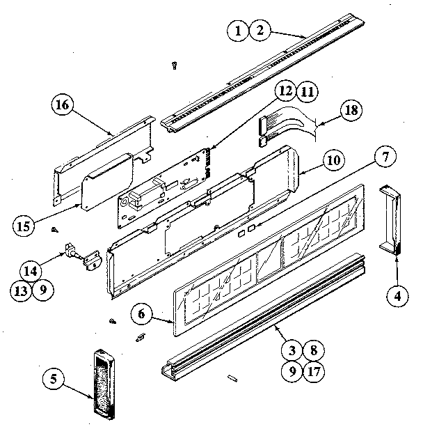 Kenmore 21244(1988) control panel diagram