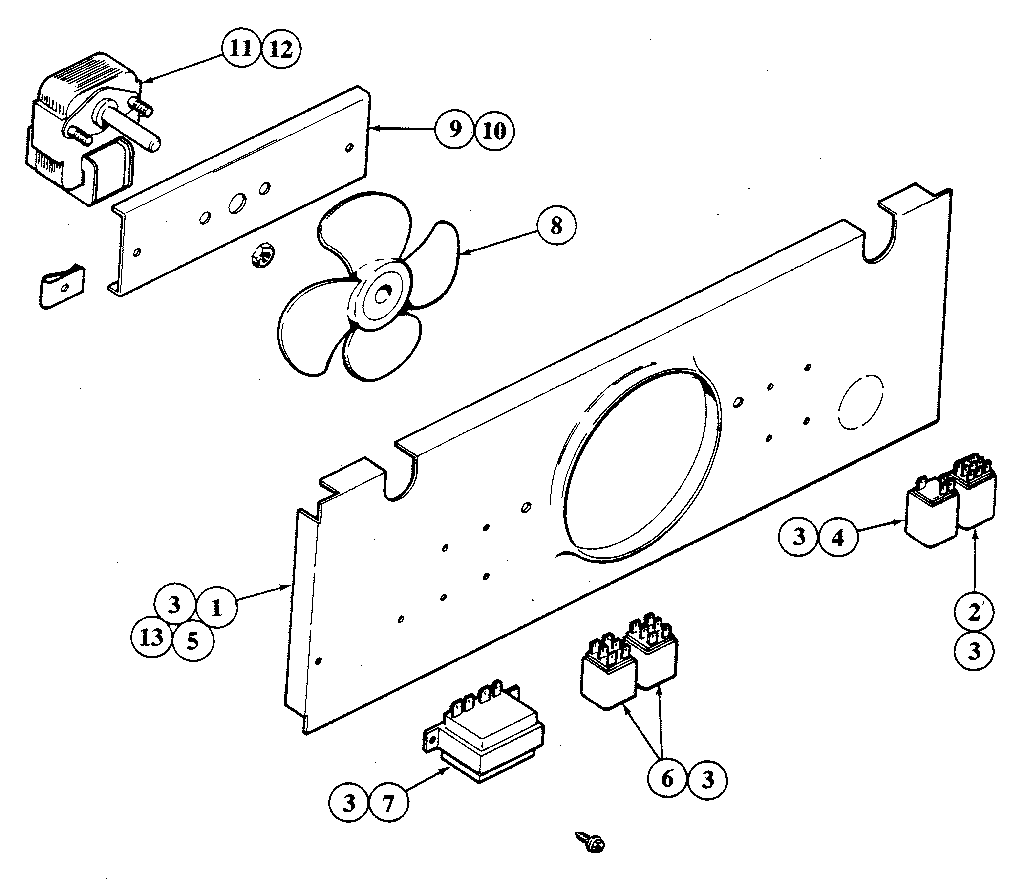 Kenmore 21244(1988) fan - cooling diagram