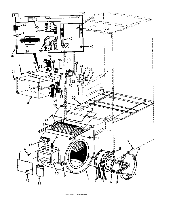 Kenmore 867769123 blower assembly diagram