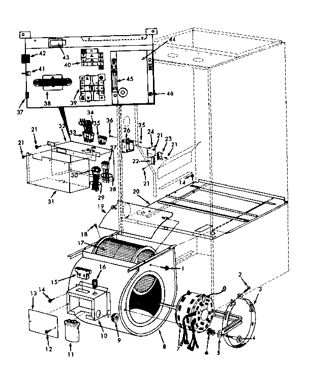 Kenmore 867779020 blower assembly diagram