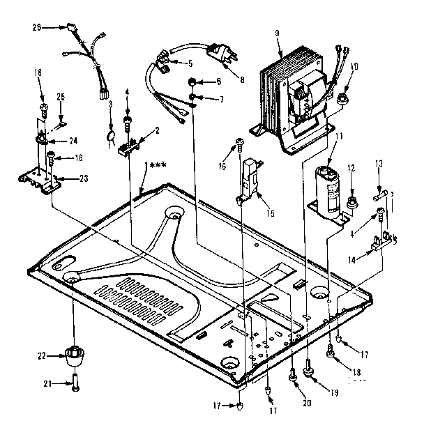 Kenmore 5648888510 microwave parts diagram
