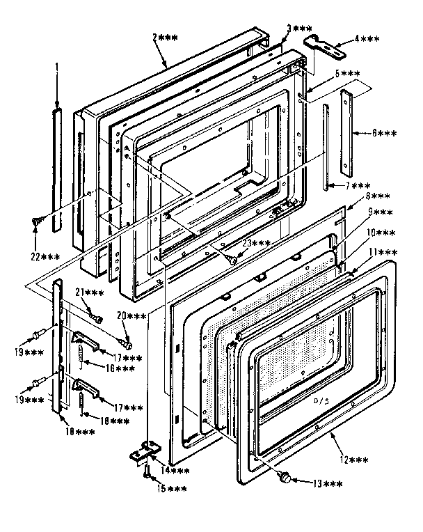 Kenmore 5648888510 door parts diagram