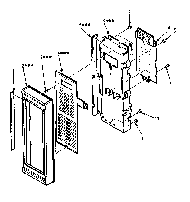Kenmore 5648888510 control panel parts diagram