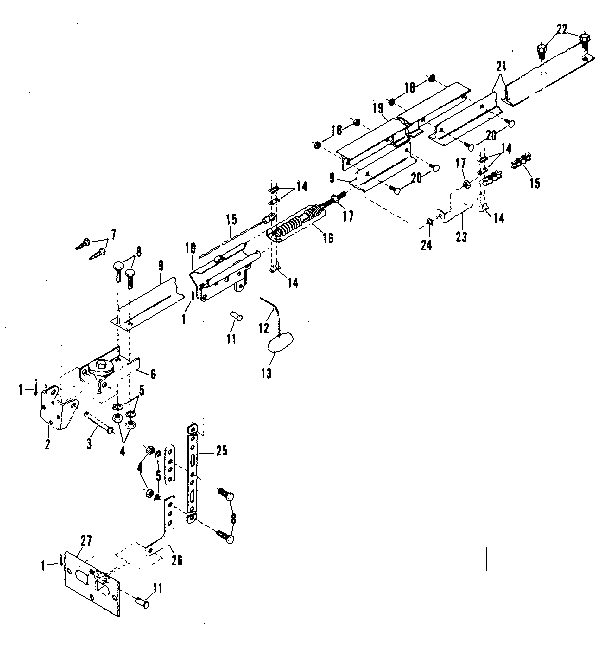 Craftsman 139664030 rail assembly diagram