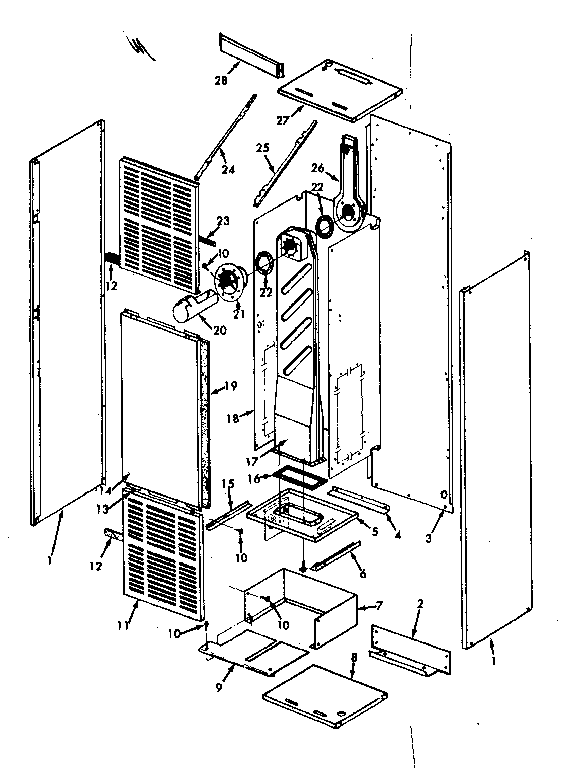 Kenmore 867734500 furnace body diagram