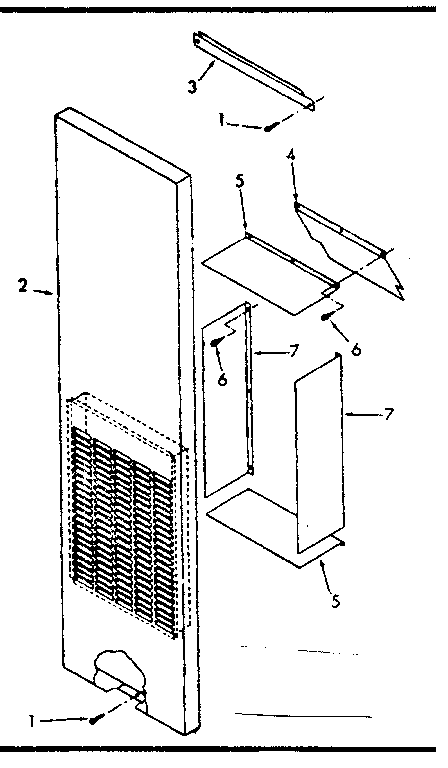 Kenmore 867734500 rear wall register kit 42-72005 diagram