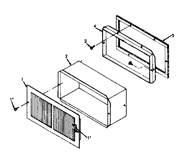 Kenmore 867734500 rear wall register kit 42-72012 and nasa006gr01 diagram