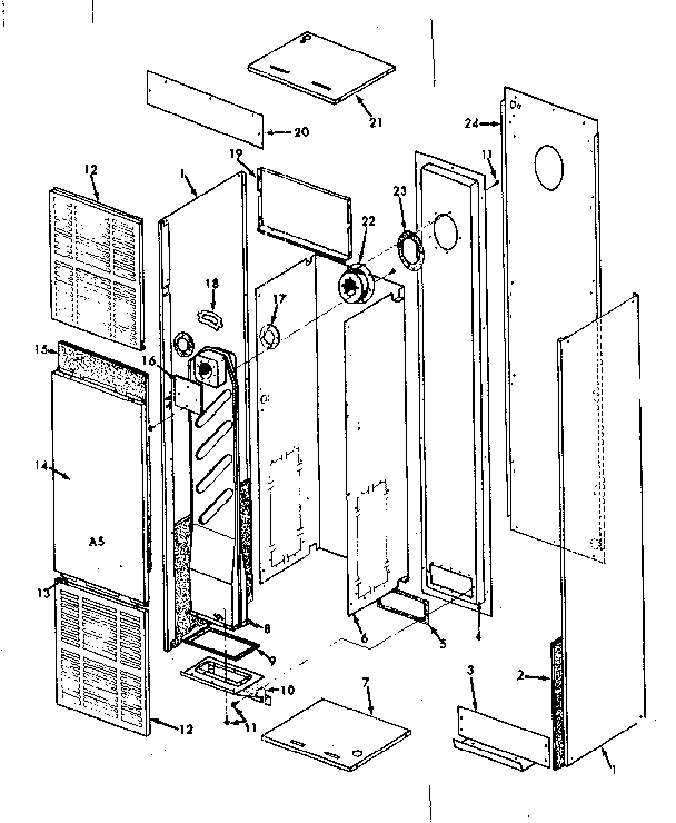 Kenmore 867725300 furnace body diagram