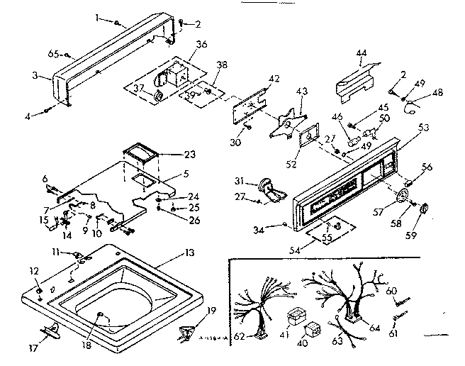 Kenmore 1106515714 top and console assembly diagram