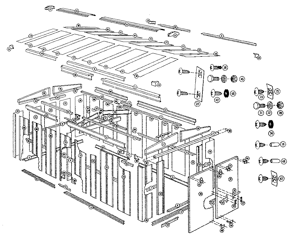 Sears 69660035 replacement parts diagram