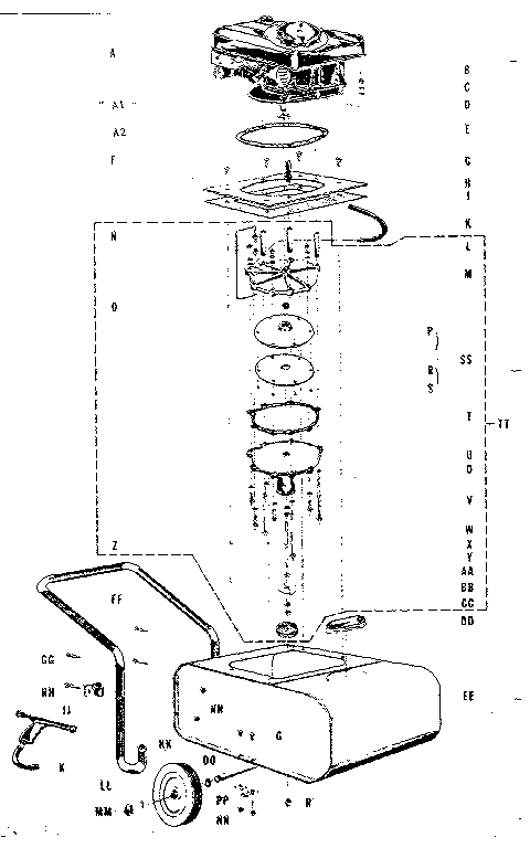 Craftsman 98564810 engine and tank assembly diagram
