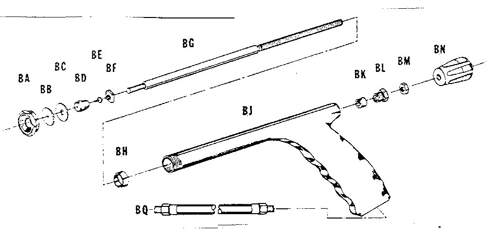Craftsman 98564820 3195 pistol grip gun for 10 gallon sprayer diagram