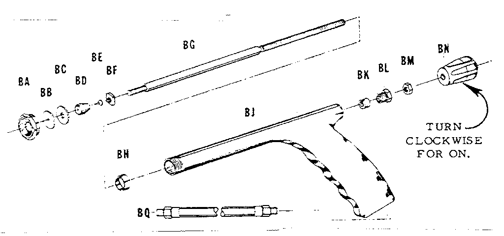 Craftsman 98564860 3195 pistol grip gun for 10 gallon sprayer diagram