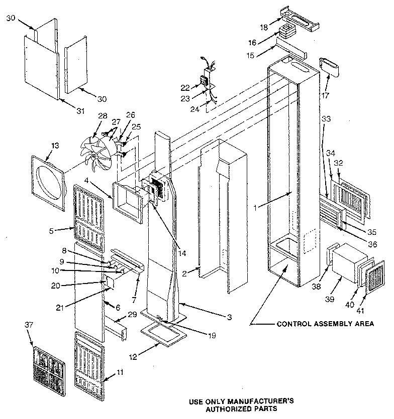 Kenmore 629756850 cabinet and body assembly diagram
