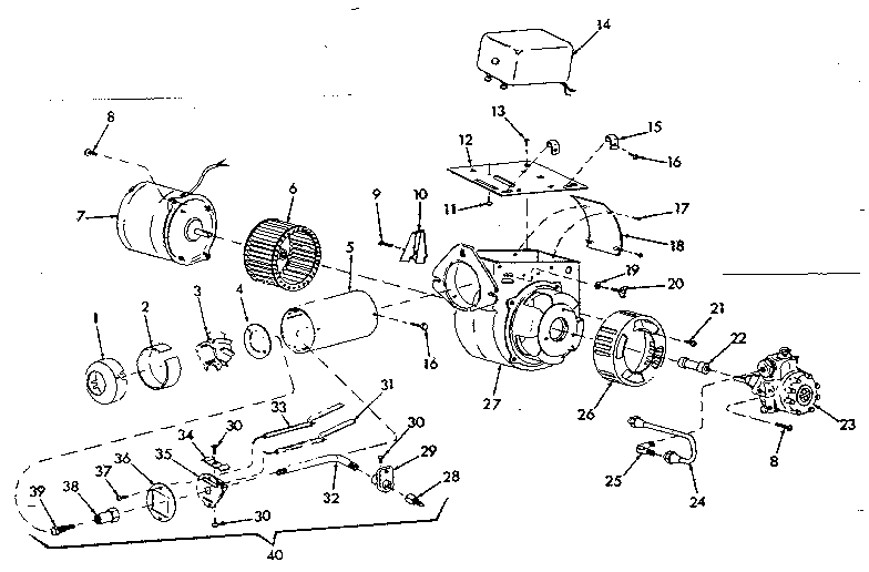 Kenmore 867744712 oil burner assembly diagram