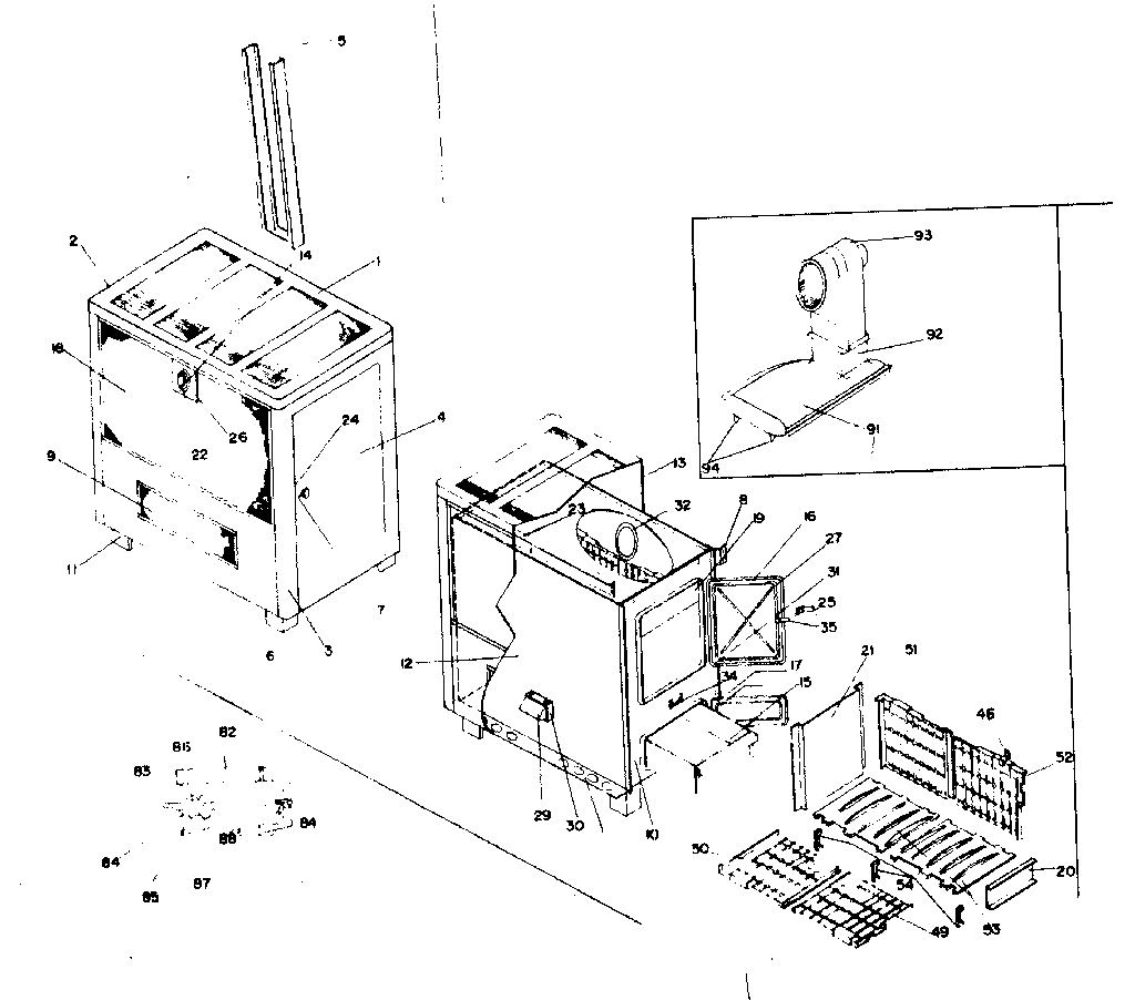 Kenmore 311840111 replacement parts diagram