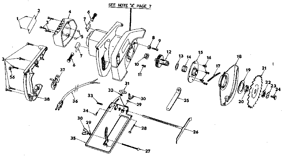 Craftsman 31510851 base and blade assembly diagram
