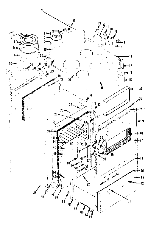 Kenmore 119944630 body section diagram