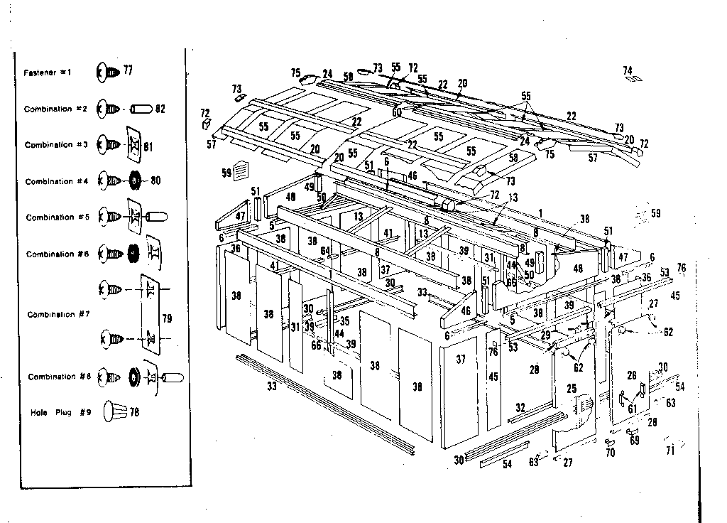 Sears 69660835 replacement parts diagram