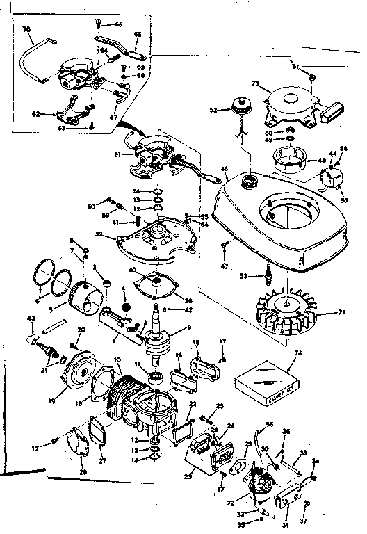 Craftsman 21759440 engine assembly diagram