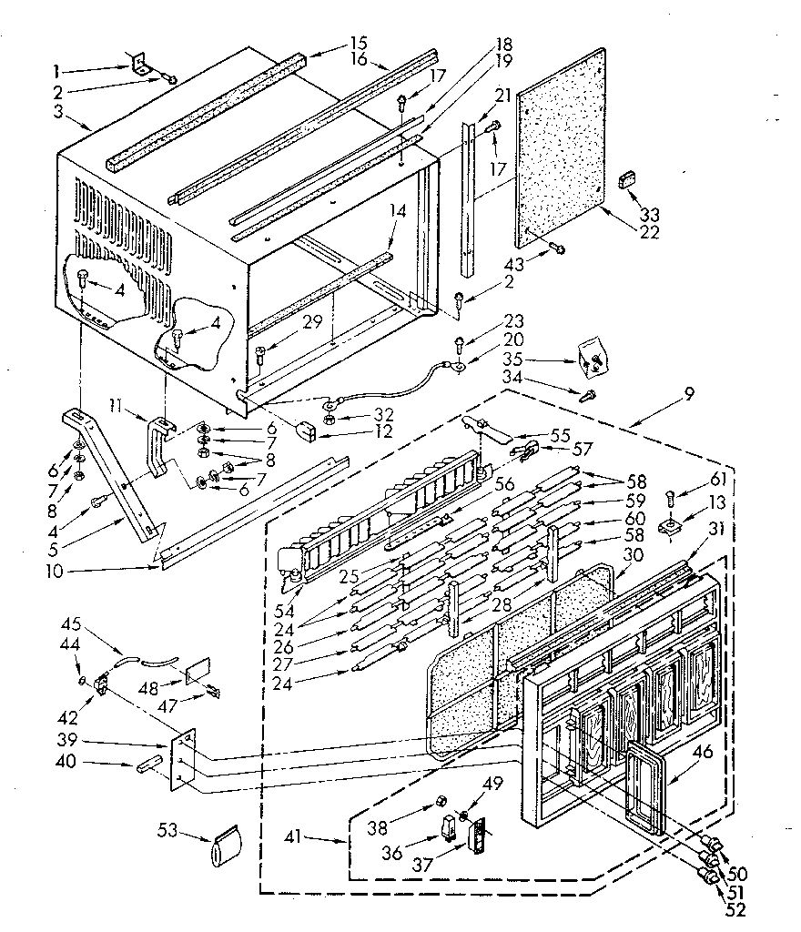 Kenmore 1068771591 cabinet diagram