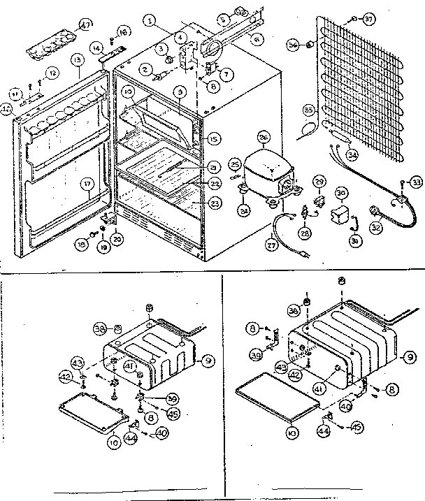 Fridgette SD51Y refregerator compact diagram