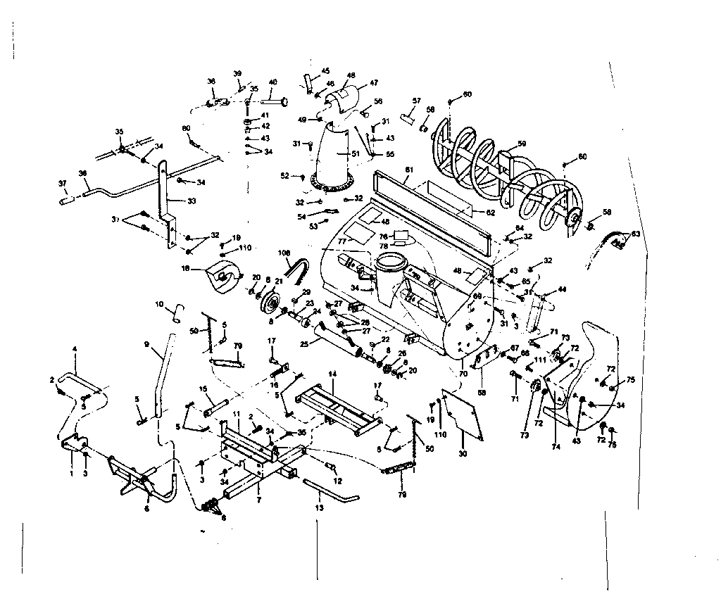Craftsman 180260250 auger housing assembly diagram