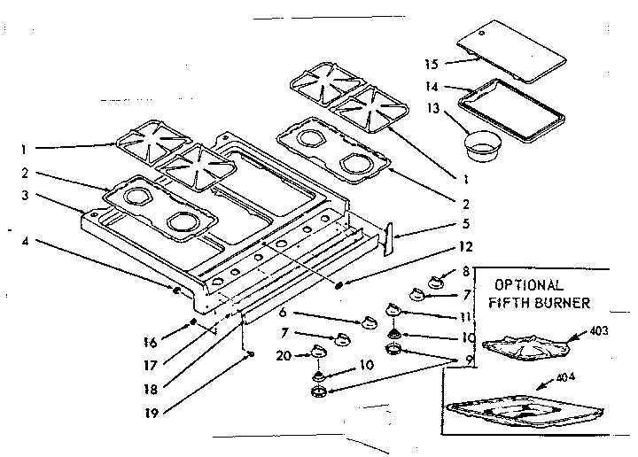 Kenmore 1037486741 main top section diagram