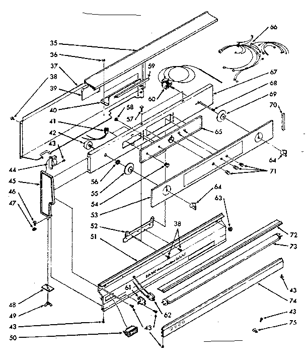 Kenmore 1037486741 backguard section diagram