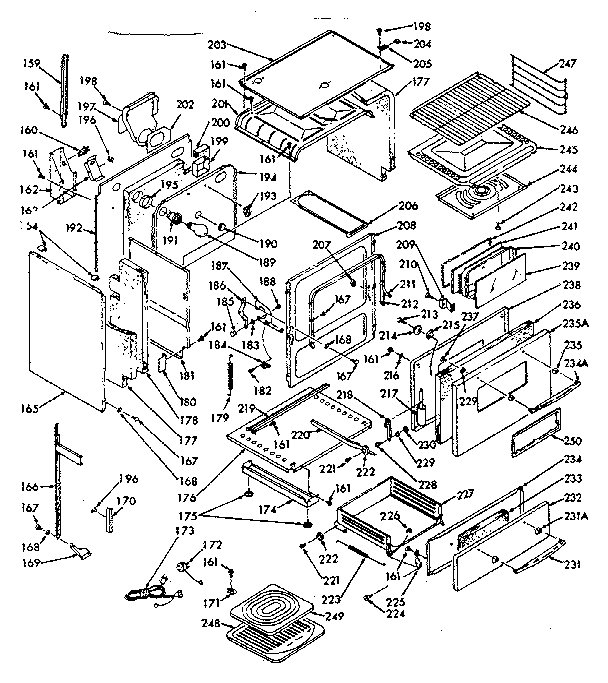 Kenmore 1037486741 body section diagram