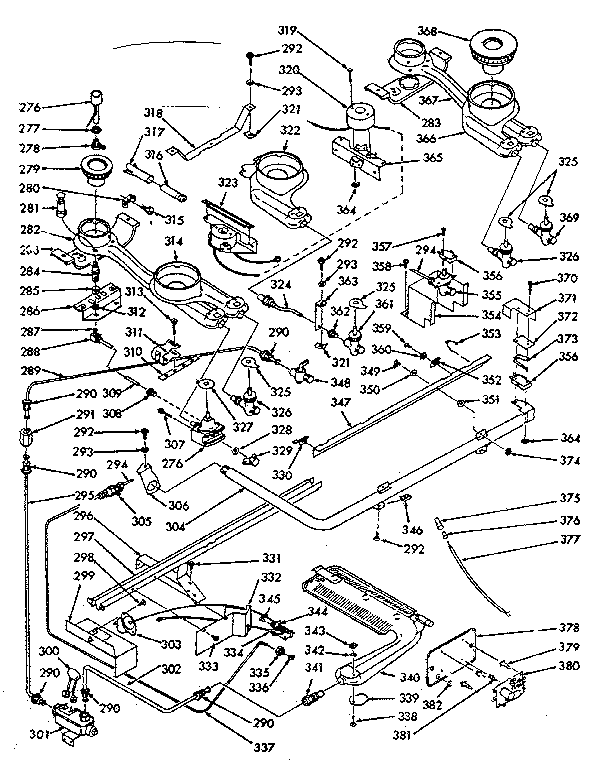 Kenmore 1037486741 burner section diagram