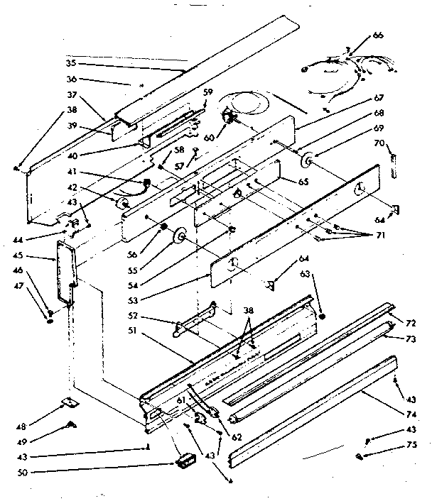 Kenmore 1037686790 backguard section diagram