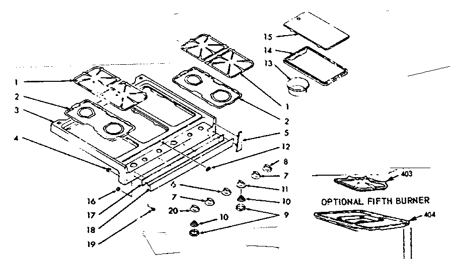 Kenmore 1037686761 main top section diagram