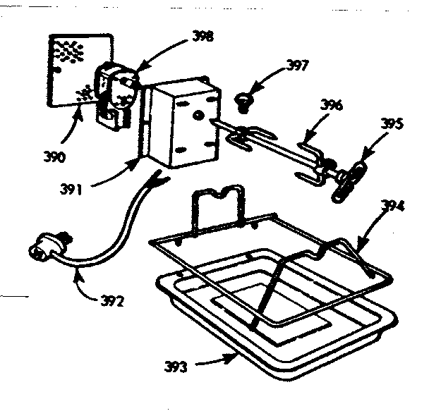 Kenmore 1037686761 oven rotisserie kit no. 7106700 diagram