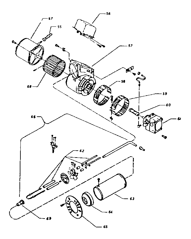 Sears 765446811 electrode and motor assembly diagram