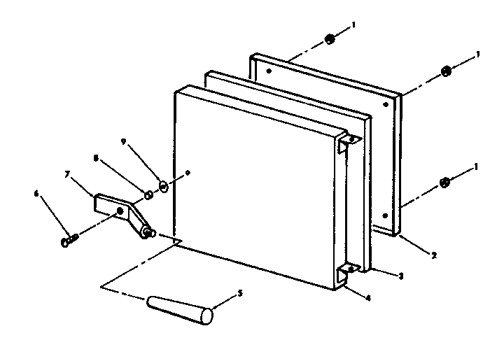 Kenmore 610742120 door assembly diagram